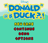 Donald Duck - Goin' Quackers (USA) (En,Fr,De,Es,It) Title Screen